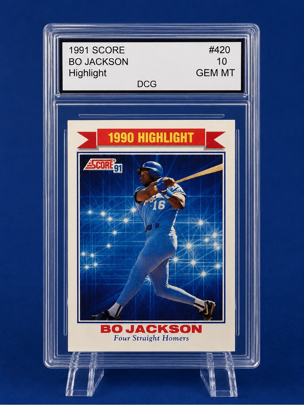 Bo Jackson 1991 Score Highlight #420 Trading Card - Blue